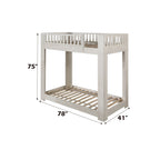ACME Cedro Weathered White Bunk Bed (Twin | Twin)Model BD00612
