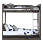 ACME Estevon Gray Oak Bunk Bed (Twin | Twin) with Storage Model BD00613