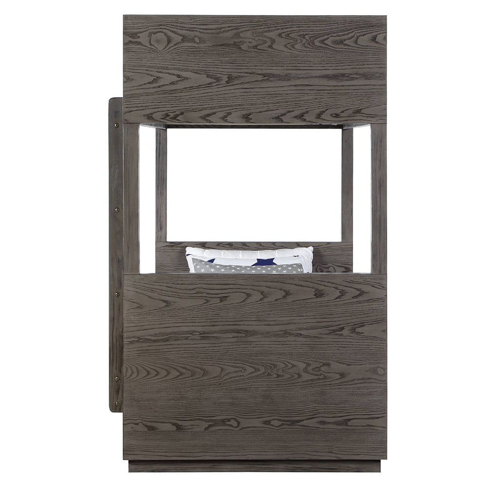 ACME Estevon Gray Oak Bunk Bed (Twin | Twin) with Storage Model BD00613