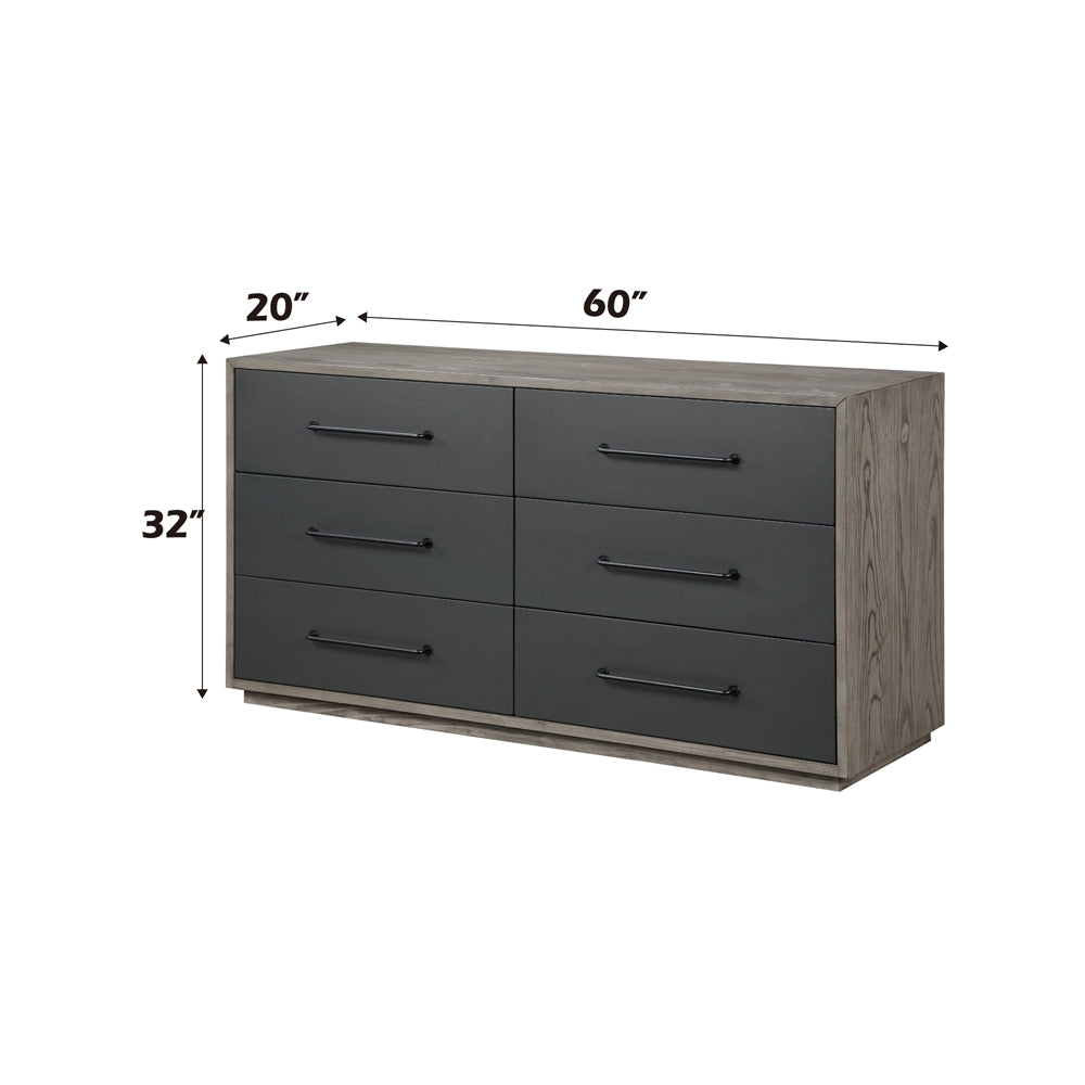 ACME Estevon Gray Oak Dresser Model BD00614