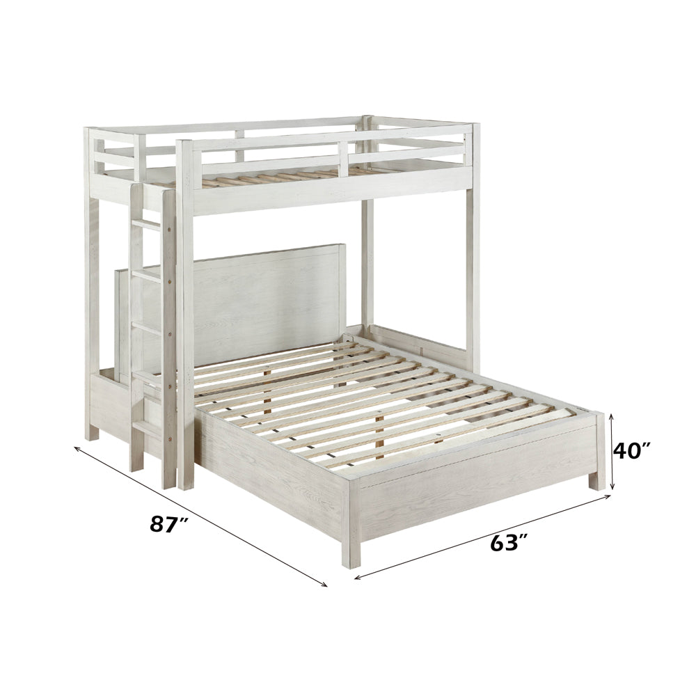 ACME Celerina Weathered White Queeen Bed Model BD00615Q