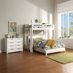 ACME Celerina Weathered White Twin Loft Bed Model BD00616