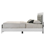 ACME Casilda Gray Synthetic Leather & White Queen Bed with LED Model BD00644Q