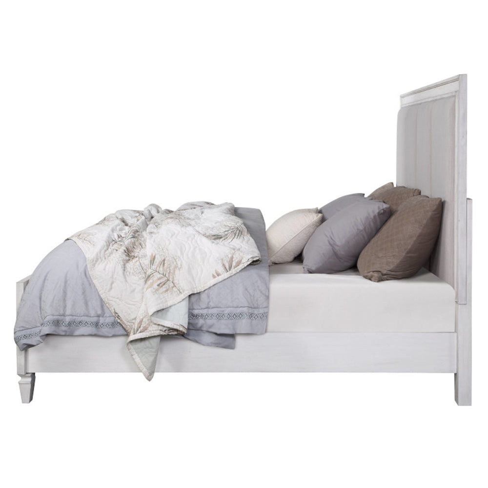 ACME Katia Light Gray Linen Rustic Gray & Weathered White Eastern King Bed Model BD00659EK