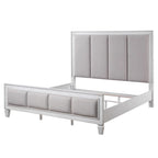 ACME Katia Light Gray Linen Rustic Gray & Weathered White Queen Bed Model BD00660Q