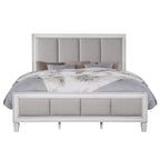 ACME Katia Light Gray Linen Rustic Gray & Weathered White Queen Bed Model BD00660Q