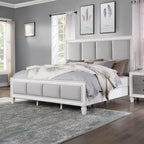 ACME Katia Light Gray Linen Rustic Gray & Weathered White Queen Bed Model BD00660Q