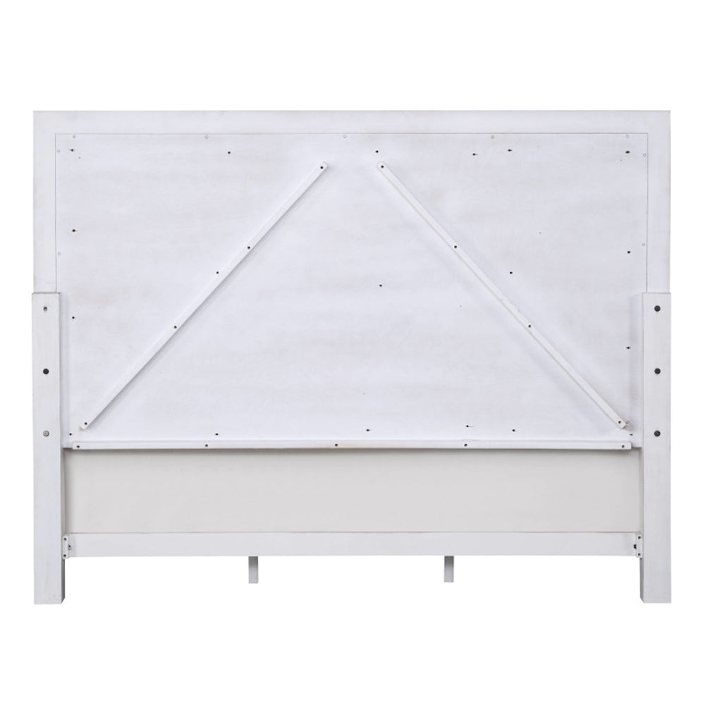 ACME Katia Light Gray Linen Rustic Gray & Weathered White Queen Bed Model BD00660Q