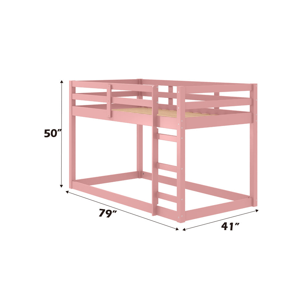 ACME Gaston II Pink Twin Loft Bed Model BD00768