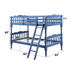 ACME Homestead Dark Blue Bunk Bed (Twin | Twin)Model BD00865