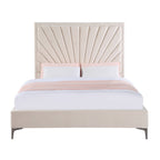ACME Faiz Beige Velvet Eastern King Bed Model BD00956EK