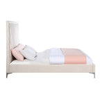 ACME Faiz Beige Velvet Eastern King Bed Model BD00956EK