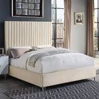ACME Edzia Beige Velvet Queen Bed Model BD00963Q