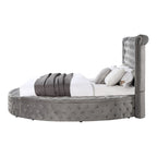 ACME Gaiva Gray Velvet Eastern King Bed with Storage Model BD00966EK