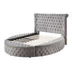 ACME Gaiva Gray Velvet Queen Bed with Storage Model BD00967Q