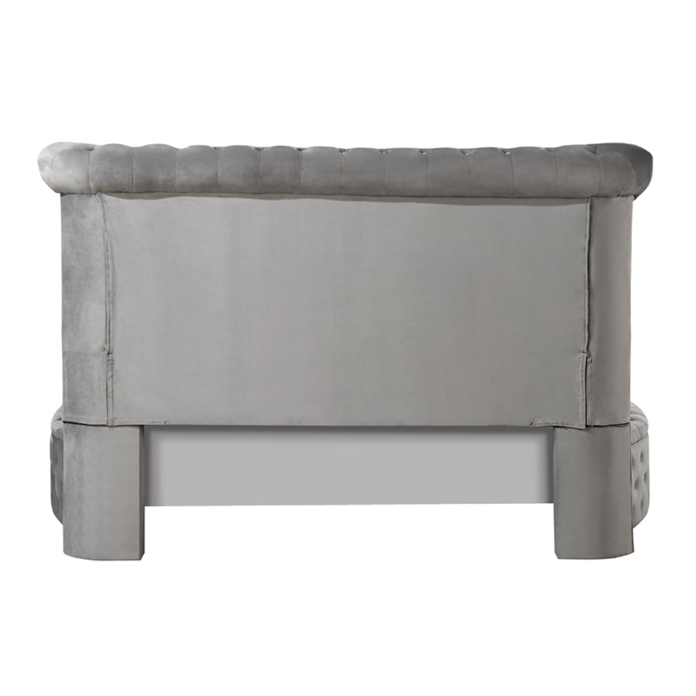 ACME Gaiva Gray Velvet Queen Bed with Storage Model BD00967Q