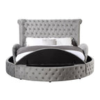ACME Gaiva Gray Velvet Queen Bed with Storage Model BD00967Q