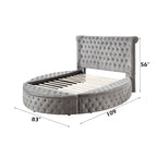 ACME Gaiva Gray Velvet Queen Bed with Storage Model BD00967Q