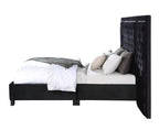 ACME Damazy Black Velvet Eastern King Bed Model BD00974EK
