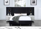 ACME Damazy Black Velvet Queen Bed Model BD00975Q