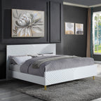 ACME Gaines White High Gloss Eastern King Bed Model BD01033EK
