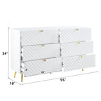 ACME Gaines White High Gloss Dresser Model BD01037