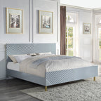ACME Gaines Gray High Gloss Eastern King Bed Model BD01039EK