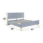 ACME Gaines Gray High Gloss Eastern King Bed Model BD01039EK