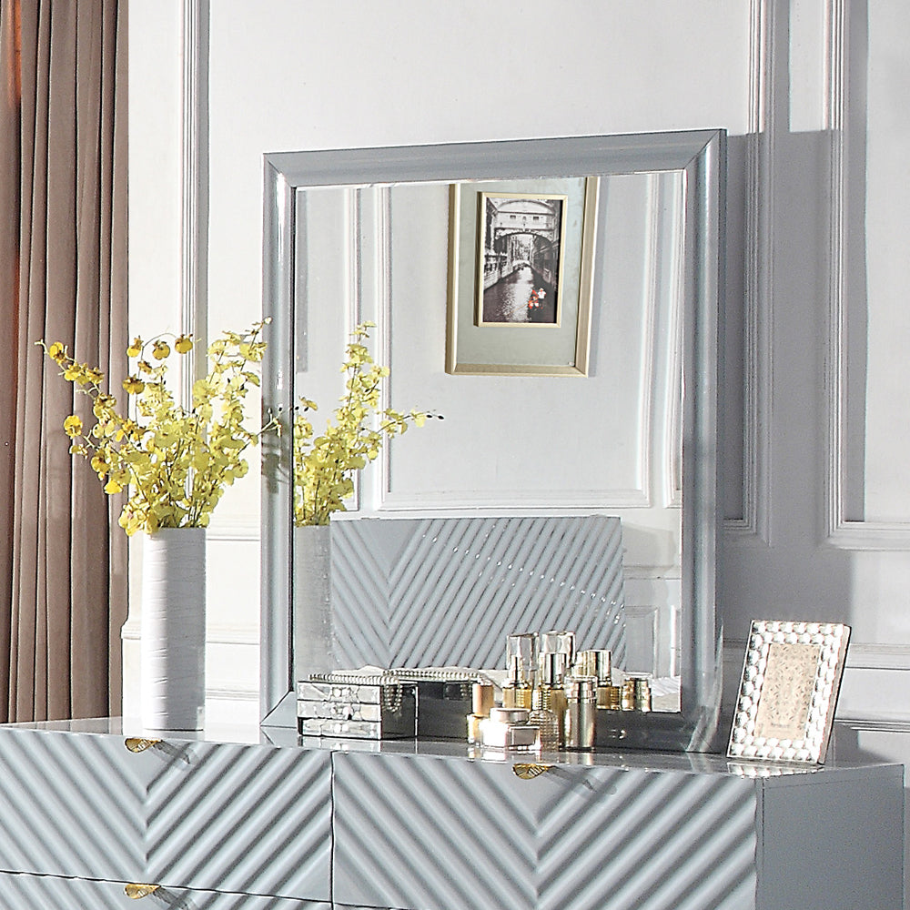 ACME Gaines Gray High Gloss Mirror Model BD01042