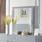 ACME Gaines Gray High Gloss Mirror Model BD01042