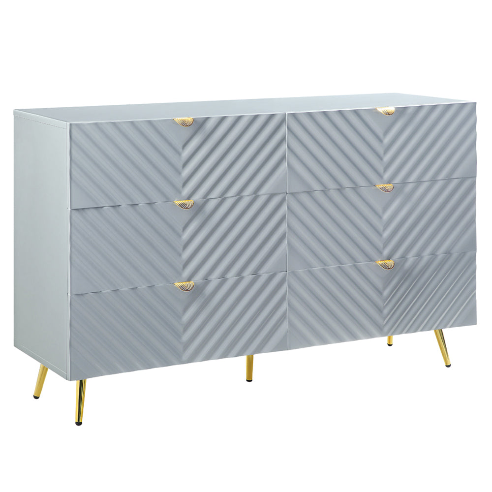 ACME Gaines Gray High Gloss Finish Dresser Model BD01043A