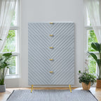 ACME Gaines Gray High Gloss Finish Chest Model BD01044A