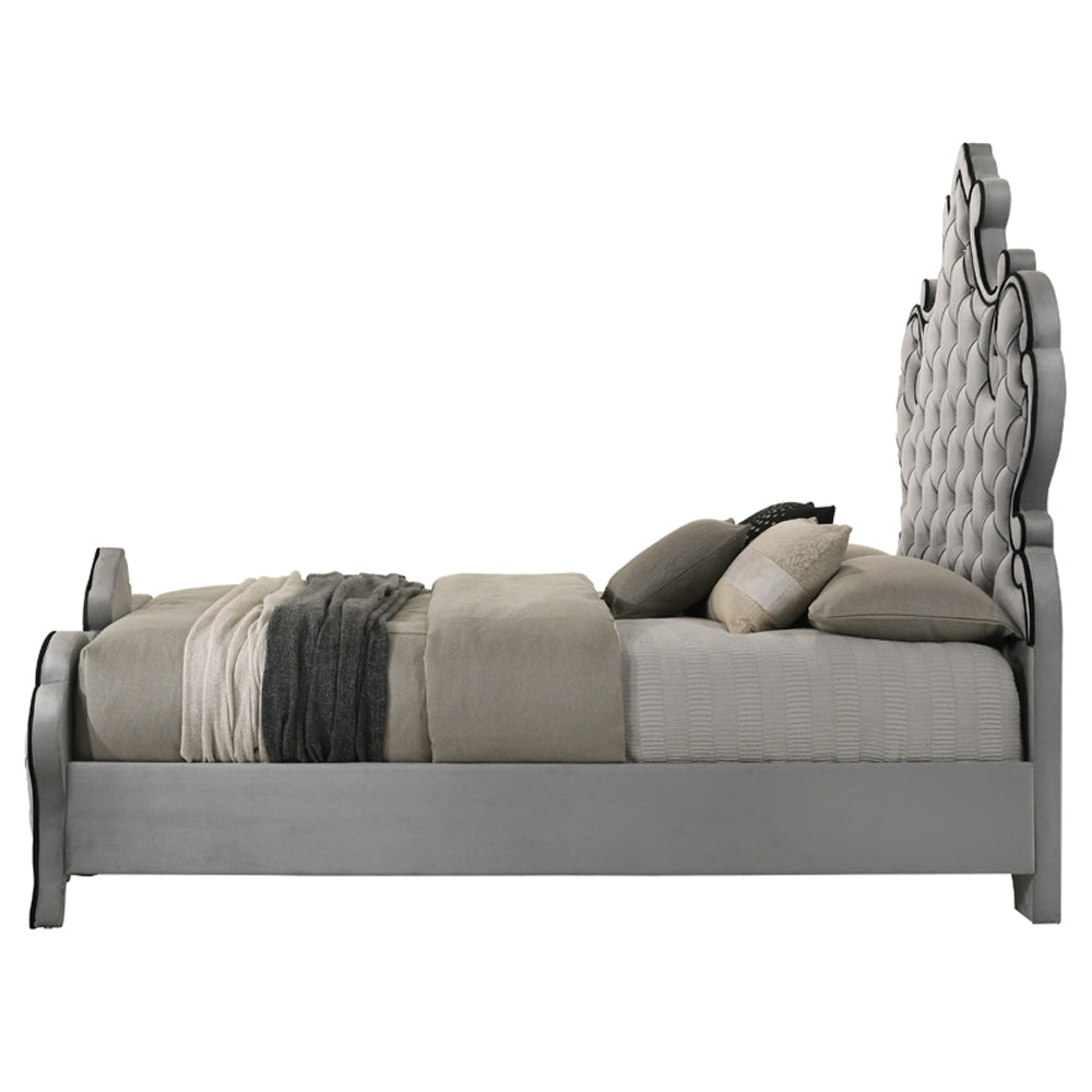 ACME Perine Gray Velvet Queen Bed Model BD01062Q
