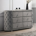 ACME Perine Gray Velvet Dresser Model BD01065