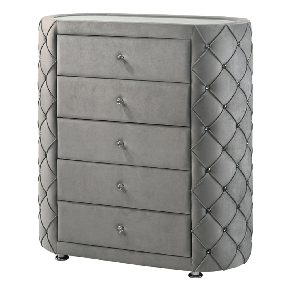 ACME Perine Gray Velvet Chest Model BD01066