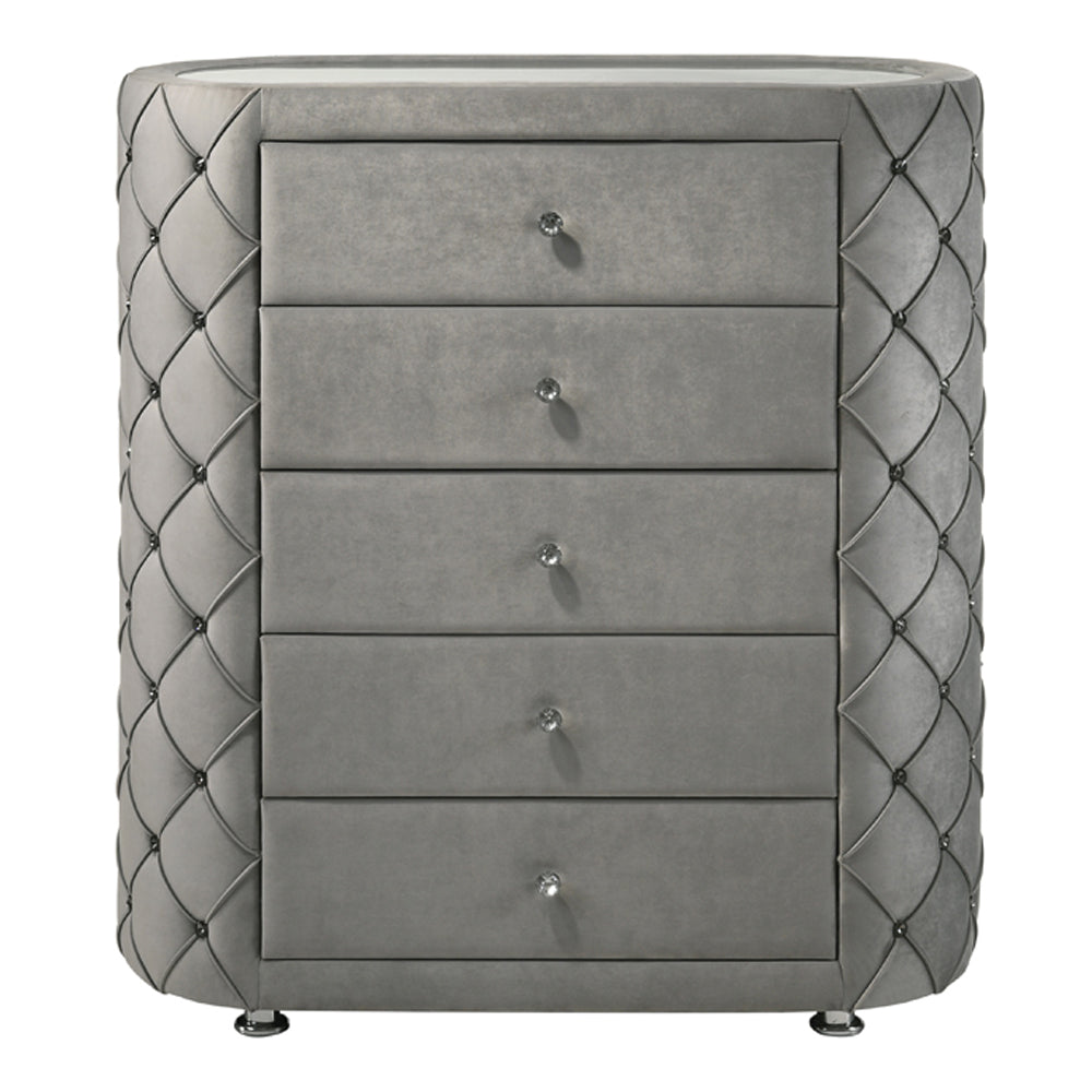 ACME Perine Gray Velvet Chest Model BD01066