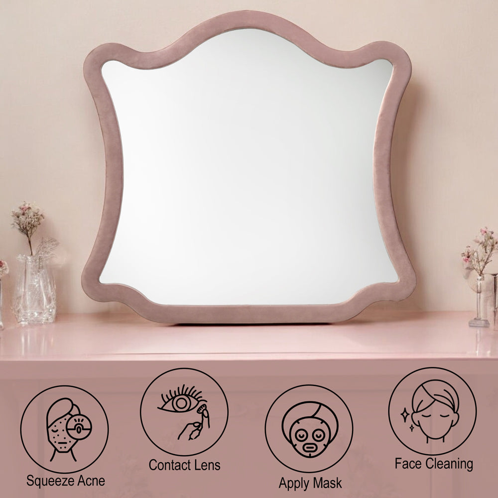 ACME Salonia Pink Velvet Mirror Model BD01185