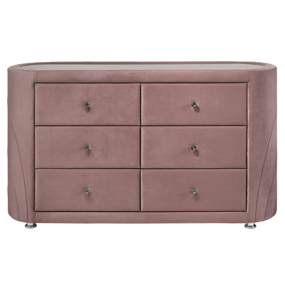 ACME Salonia Pink Velvet Dresser Model BD01186