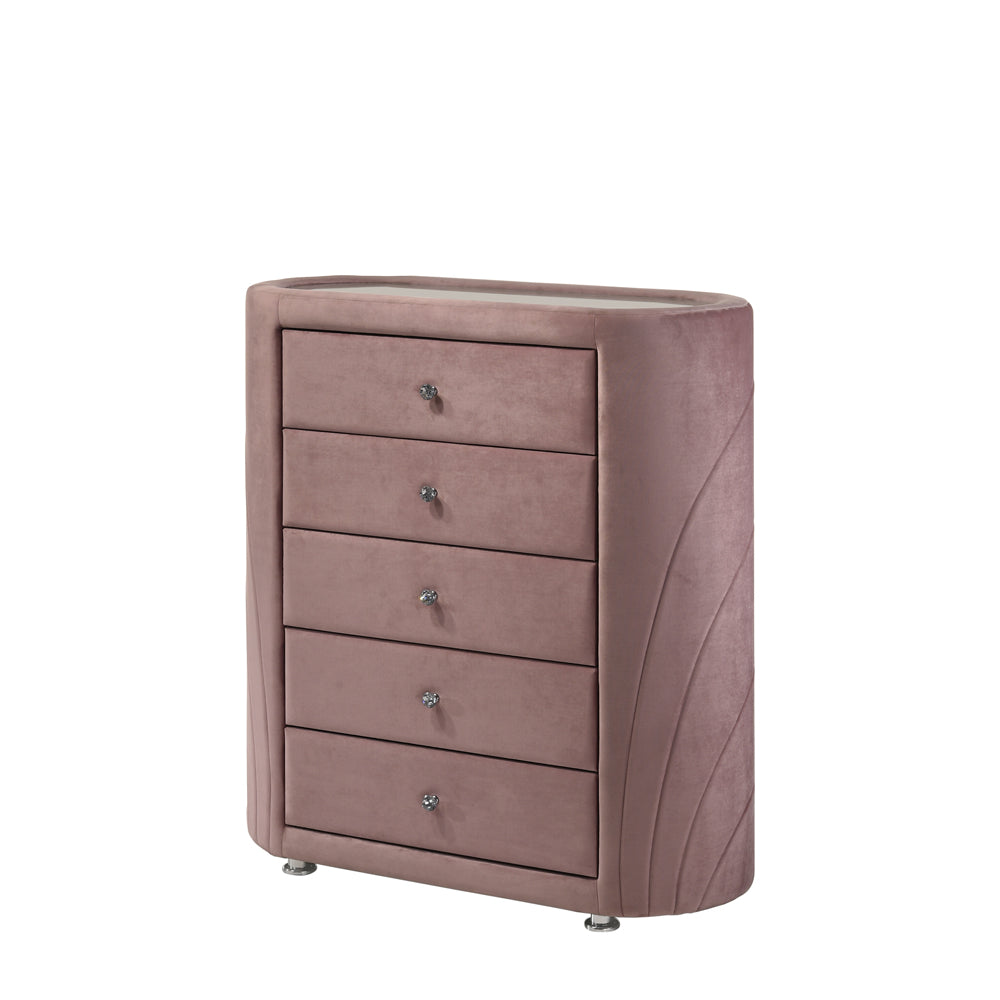 ACME Salonia Pink Velvet Chest Model BD01187