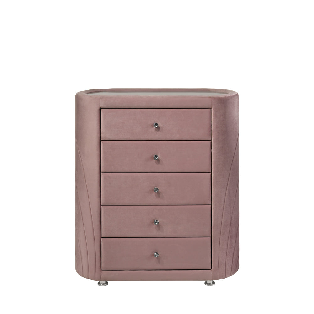 ACME Salonia Pink Velvet Chest Model BD01187