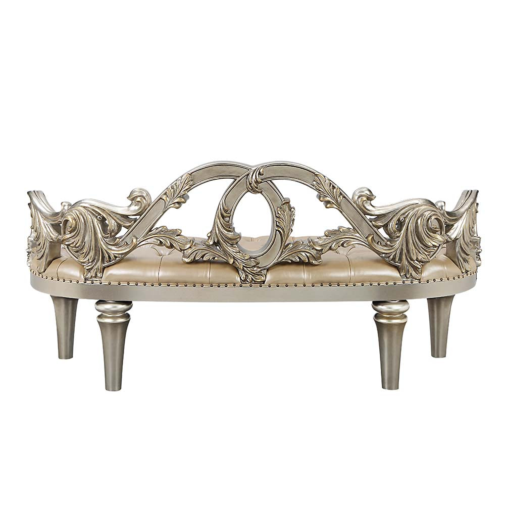 ACME Danae Champagne & Gold Bench Model BD01239