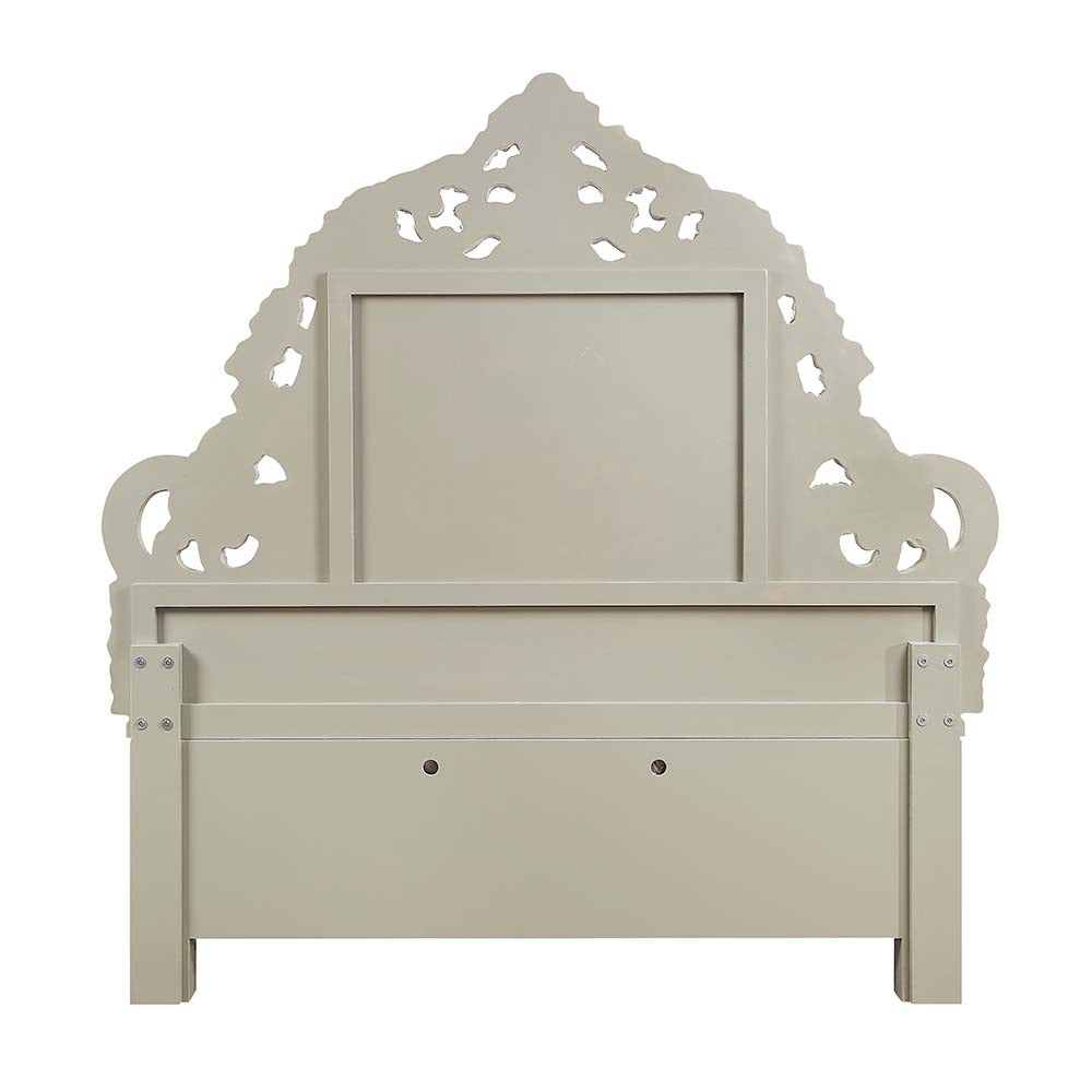 ACME Sorina Synthetic Leather & Antique Gold Eastern King Bed Model BD01241EK