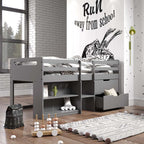 ACME Fabiana Gray Twin Loft Bed with Storage Model BD01375