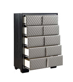 ACME Nicola Silver Synthetic Leather & Black Chest Model BD01431