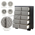 ACME Nicola Silver Synthetic Leather & Black Chest Model BD01431