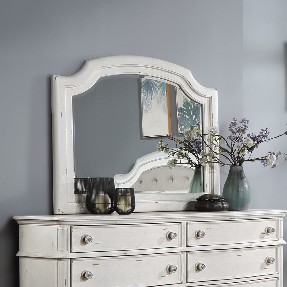 ACME Jaqueline Antique White Mirror Model BD01435