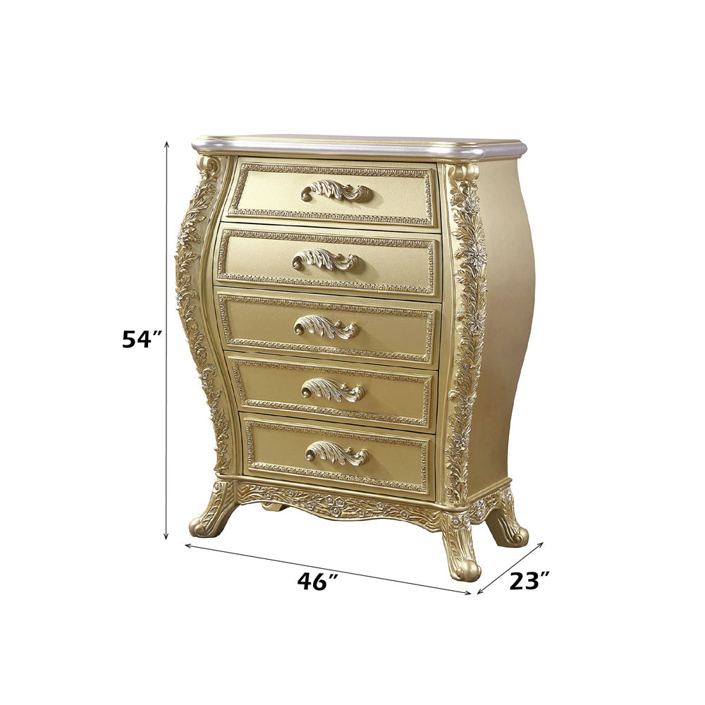 ACME Cabriole Gold Chest Model BD01467