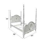 ACME Flora White Full Bed (Poster) Model BD01637F