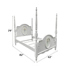 ACME Flora White Twin Bed (Poster) Model BD01638T