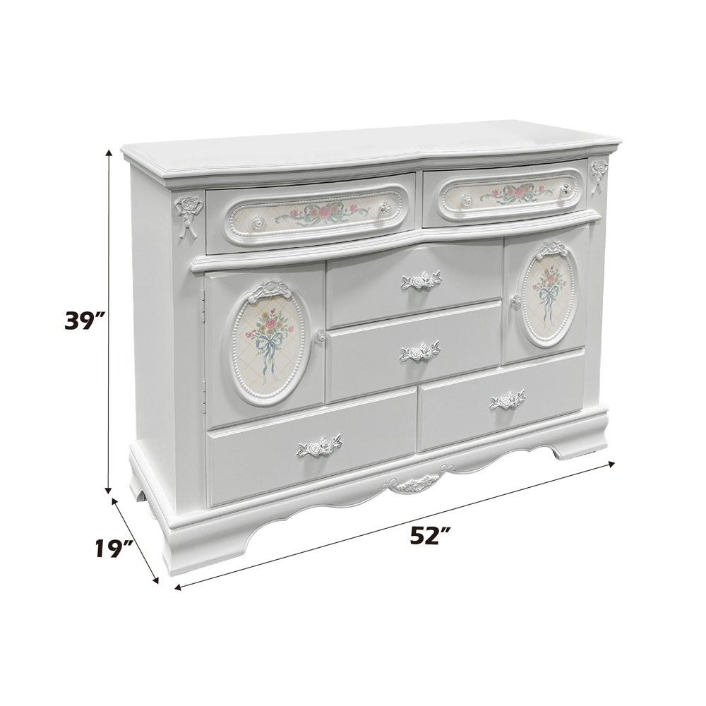 ACME Flora White Dresser with Door Model BD01641